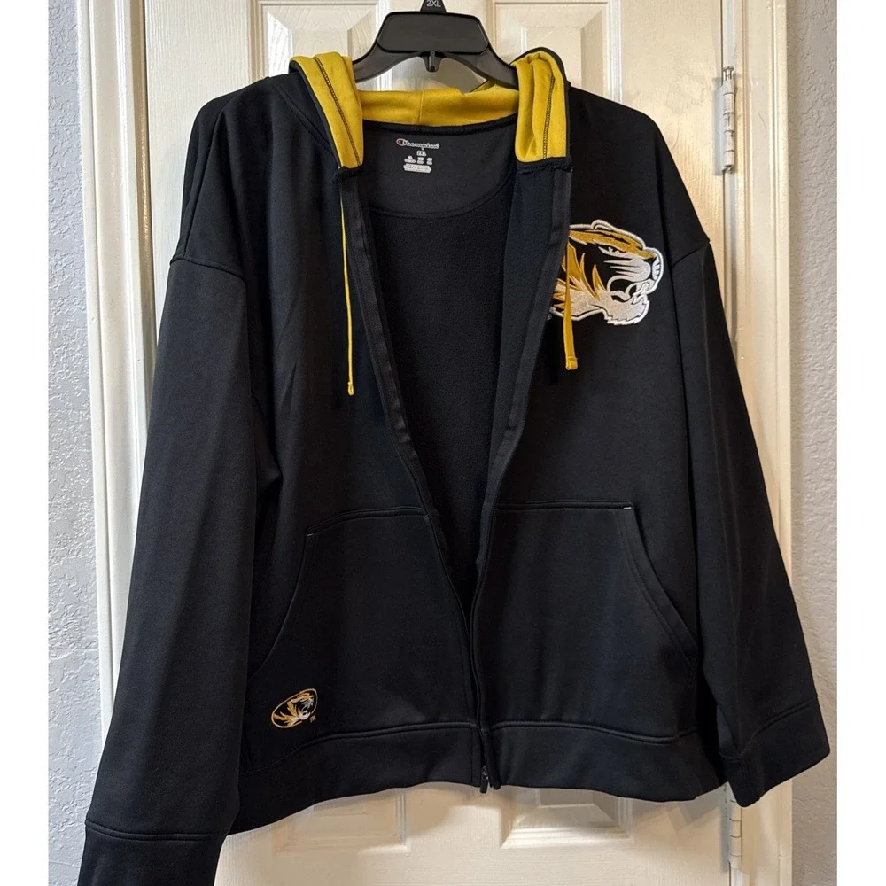 University Of‎ Missouri Mizzou Tigers Champion  Zip Up Hoodie Black 2XL